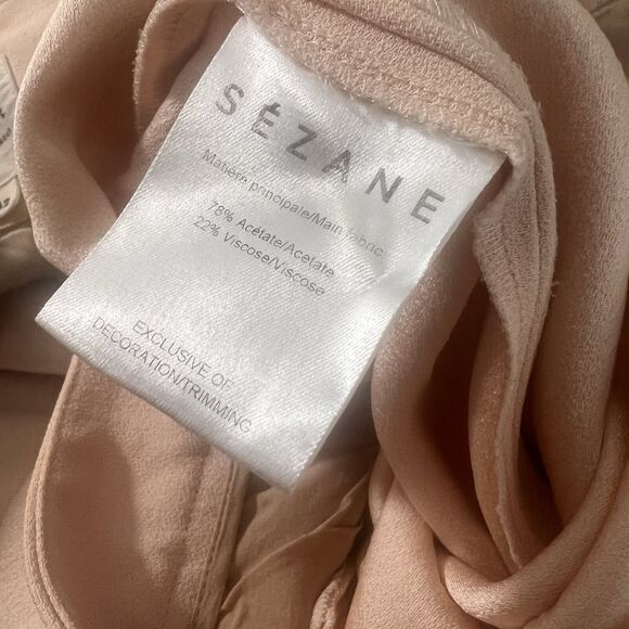 Sezane 2 Piece Pantsuit Women’s 40 Jacket Pants Blush Pink Crepe - Picture 11 of 16